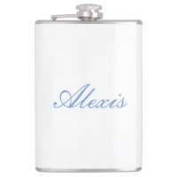 Nom Calligraphie Script Simple Blanc Bleu