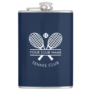 Flasques Nom du Country Club Équipe de Tennis Bleu Marine