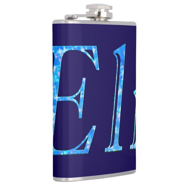 Flasques Nom étoilé bleu Eli, (Droite)