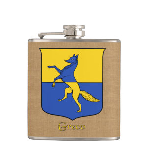 Flasques Nom Italien Greco Bouclier héraldique