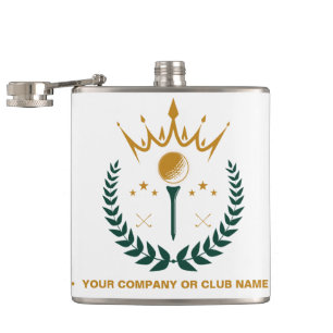 Flasques Nom personnalisé du club de golf Monogram