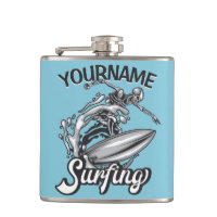 NOM personnalisé Surfer Big Wave Skeleton Surfing
