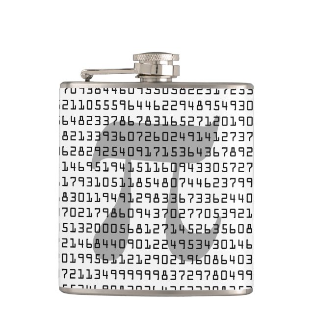 Flasques Nombreux chiffres de Pi Mathematical Constante (Devant)