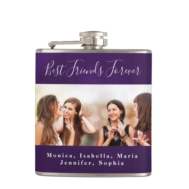 Flasques Noms d'amis pour toujours photo violette (Devant)