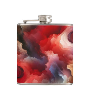Flasques Nuage Abstrait Aquarelle Fumé Rouge Grenat