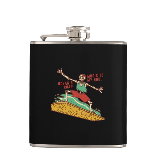 Flasques Oceans Roar Music to Soul on a Flask (Devant)