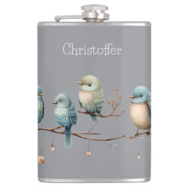 Flasques Oiseaux lunaires sur Branches Élégance intemporell