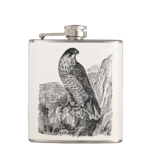 Flasques Oiseaux personnalisés vintages de faucon pérégr