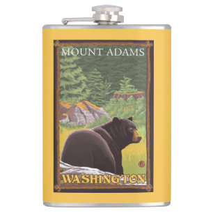 Flasques Ours noir dans la forêt - bâti Adams, Washington