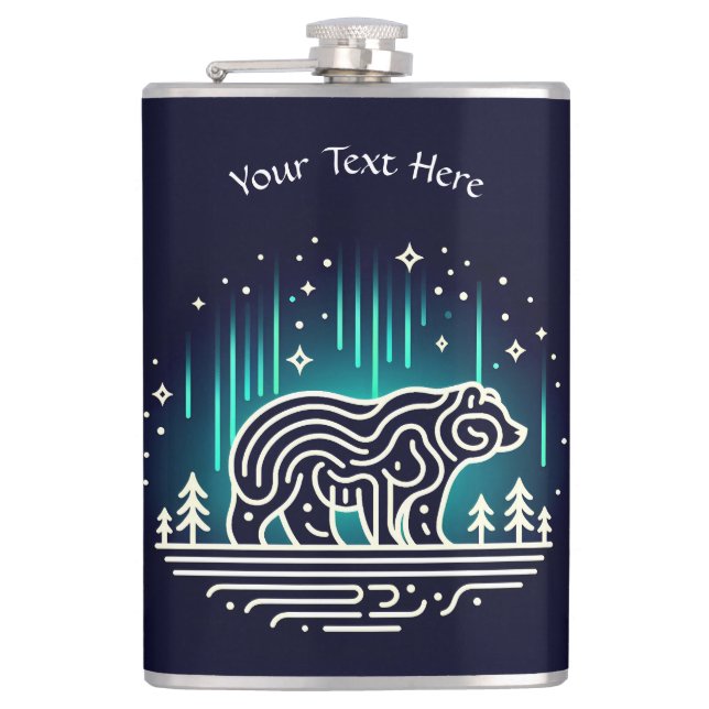 Flasques Ours Sous Les Lumières Aurora (Devant)