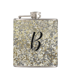 Flasques Paillettes dorées Craquelure Moderne Chic Glamour