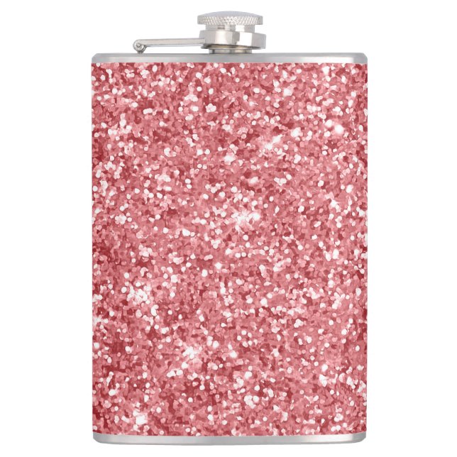 Flasques Paillettes roses scintillantes glamour  (Devant)