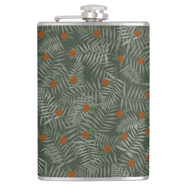 Flasques Palm Feuilles & Oranges (Devant)