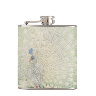Flasques Paon japonais vintage des beaux-arts  