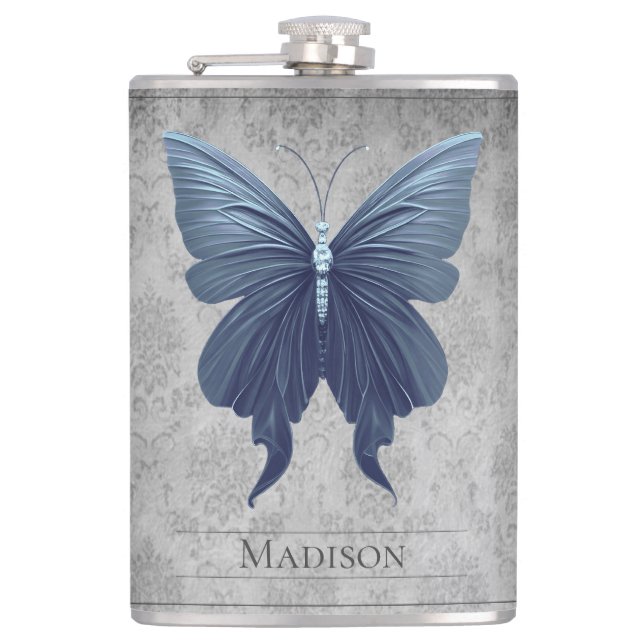 Flasques Papillon bleu à bijoux (Devant)