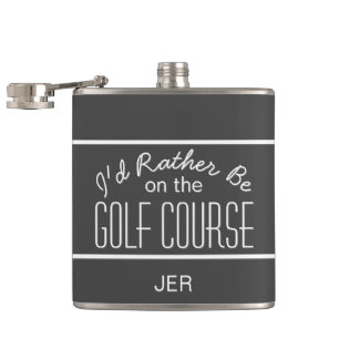 Flasques Parcours De Golf Citation De Sports Monogrammes In