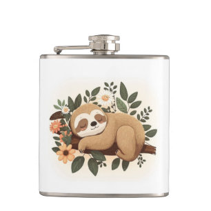 Flasques Paresseux paresseux dormant sur une branche dessin