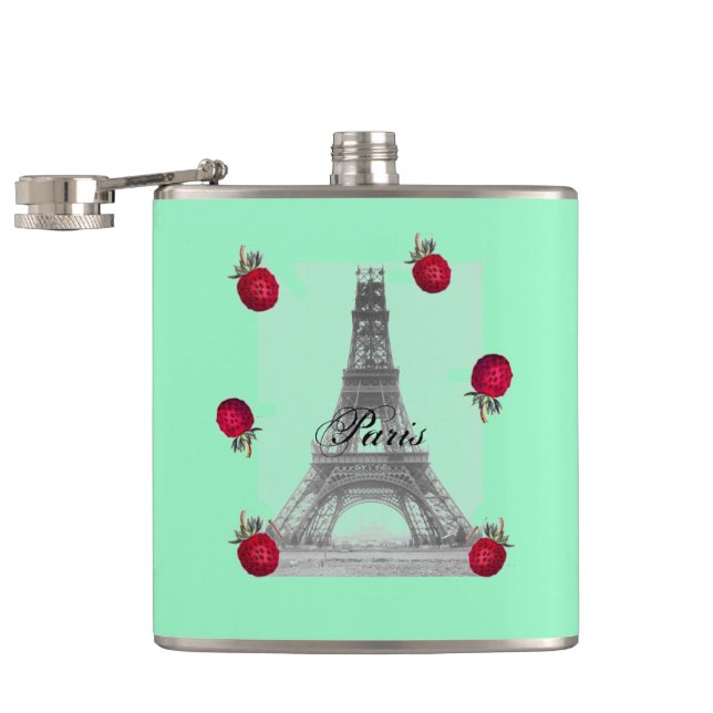 Flasques Paris - La Tour Eiffel pastel Eifelturm Strawberry (Ouvert)