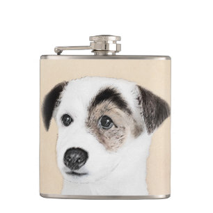 Flasques Parson Jack Russell Terrier Peinture - Chien Art