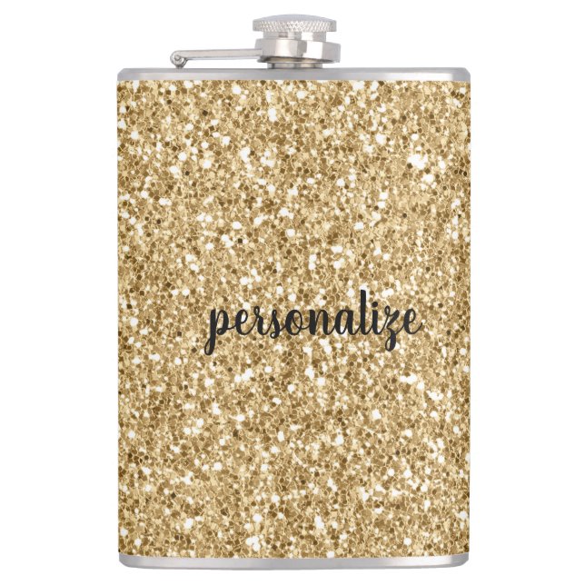 Flasques Parties scintillant Gold personnalisée (Devant)