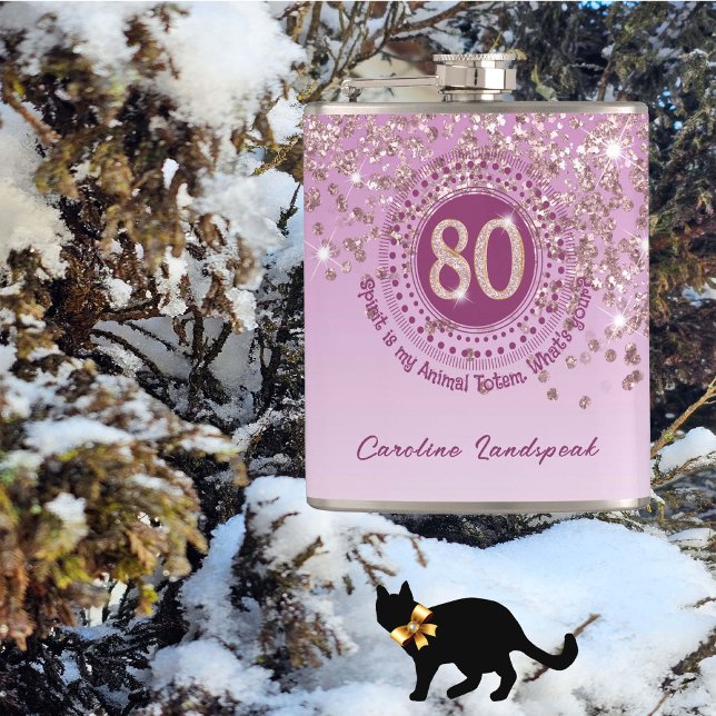 Flasques Parties scintillant or 80 et Rose et devis de bois (Créateur téléchargé)