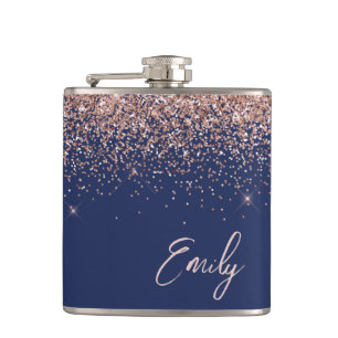 Flasques Parties scintillant or bleu bleu bleu rose marine