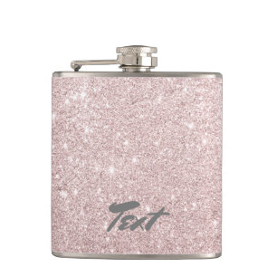 Flasques parties scintillant rose en or