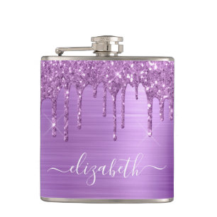 Flasques Parties scintillant violettes Personnalisées