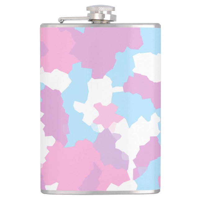 Flasques Pastel Camouflage Motif d'art Abstrait (Devant)