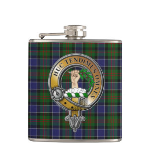 Flasques Paterson Tartan & Badge
