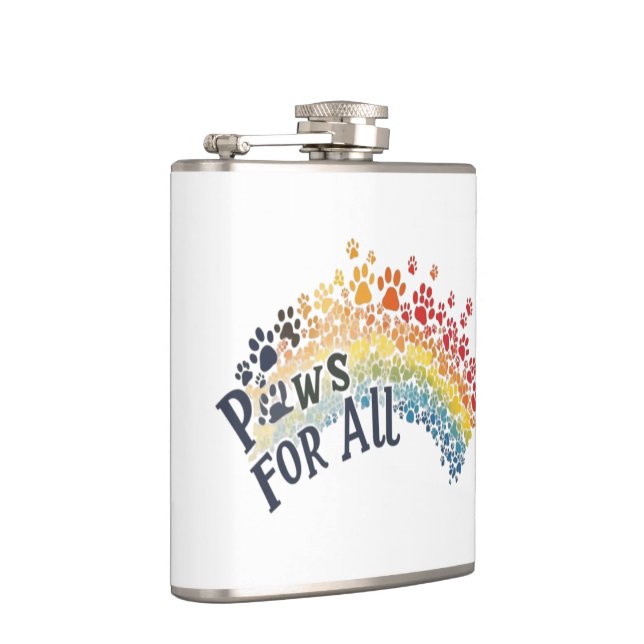 Flasques Paws for All – Rainbow Paw Print Unity  (Droite)