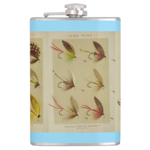 Flasques "Pêcheur à la mouche vintage"