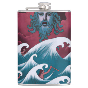 Flasques Peinture à l'huile de Neptune Crimson