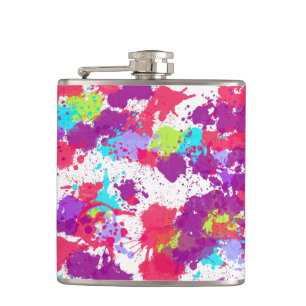 Flasques Peinture Abstraite colorée, rouge et violet
