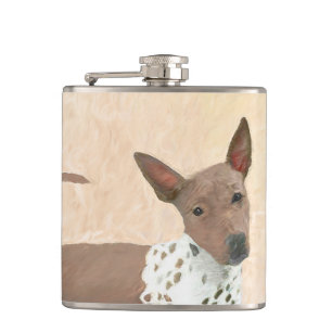 Flasques Peinture américaine sans poil Terrier - Chien Art