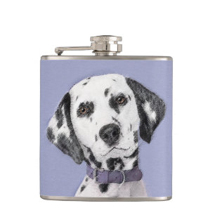 Flasques Peinture Dalmatienne - Cute Original Chien Art