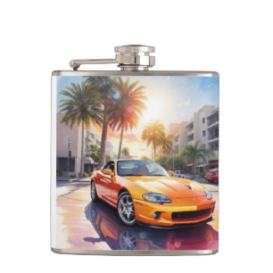 Flasques Peinture d'Orange Sport Car