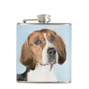 Flasques Peinture Foxhound en anglais - Joli art original c