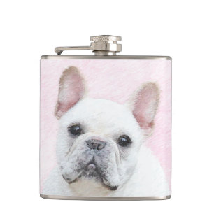 Flasques Peinture française de Bulldog (Crème/Blanc) - Art