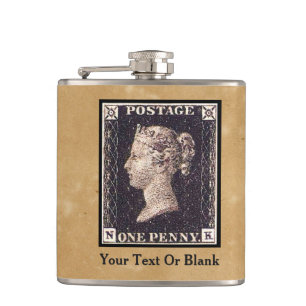 Flasques Penny Black Postage Timbre