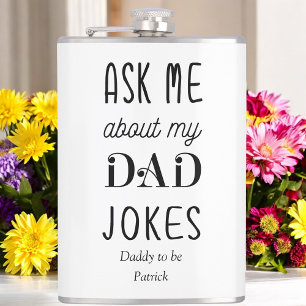 Flasques Père Funny Papa Black White Citation