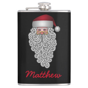 Flasques Père Noël festive avec barbe bouclée Personnalisée