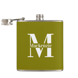 Flasques Personalized Custom Made Monogrammed Green