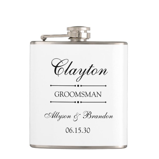 Flasques Personnalisé Groomsman (Devant)
