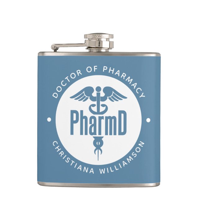 Flasques PharmD Docteur en pharmacie Pharmacy Graduation Ph (Devant)