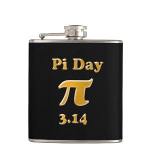 Flasques Pi Day Gold en noir