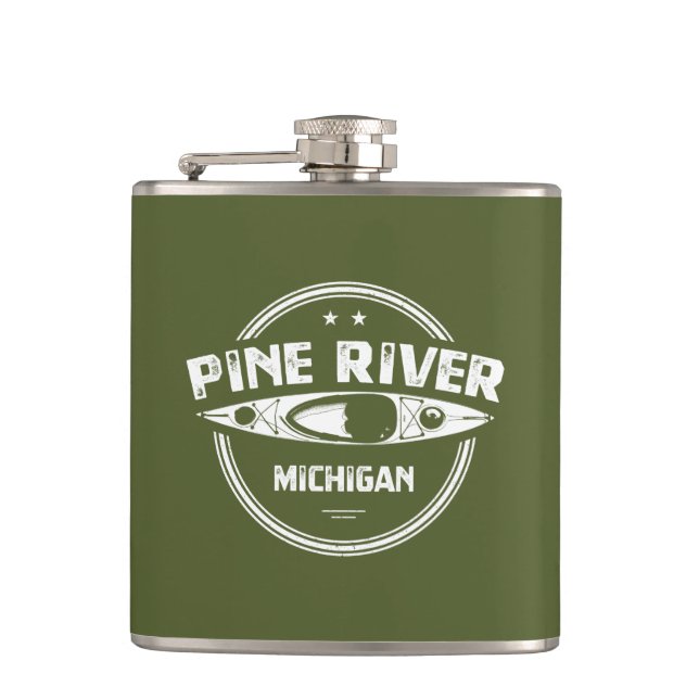 Flasques Pine River Michigan Kayaking (Devant)
