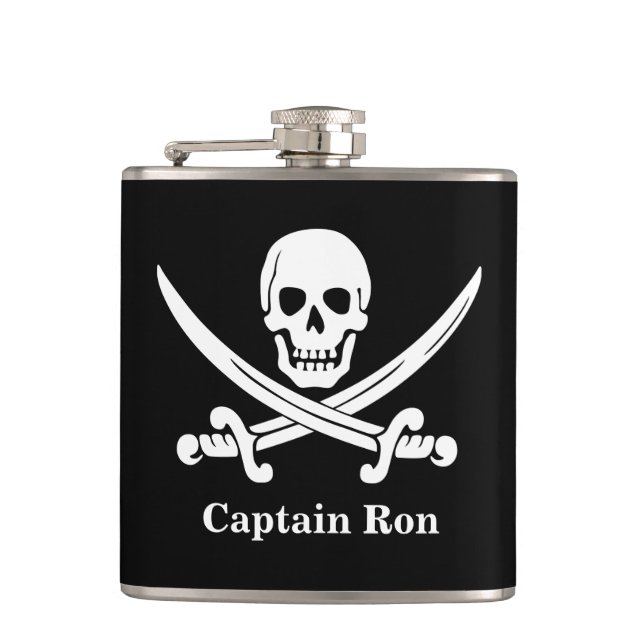 Flasques Pirate Capitaine Custom Liqueur Flask (Devant)