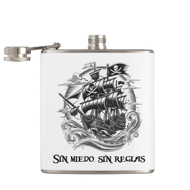 Flasques Pirate et navire (Ouvert)