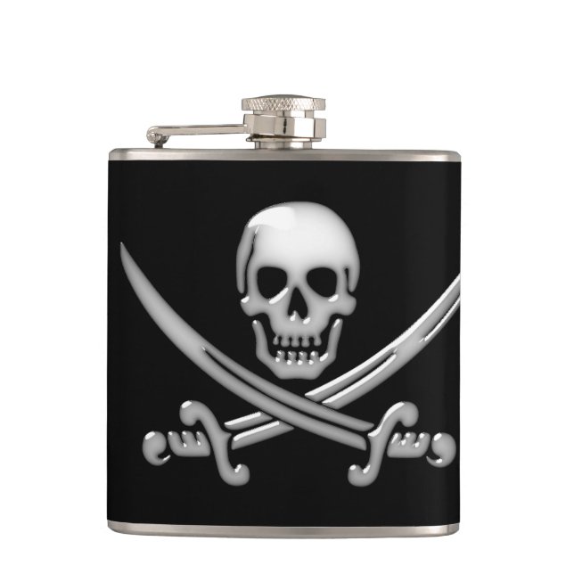 Flasques Pirate Skull & Squelettes D'Épée (Devant)